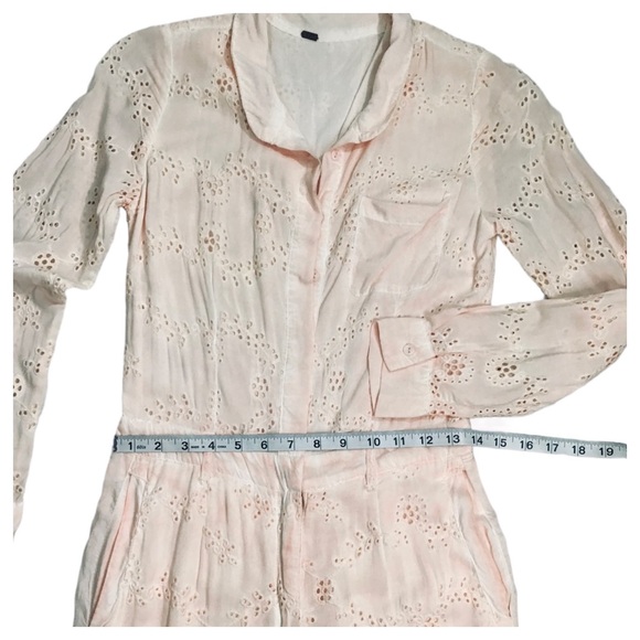 YFB | Levi Eyelet Jumpsuit in Sea Salt Oil Wash (Lt. Pink) Size Small - Picture 7 of 15